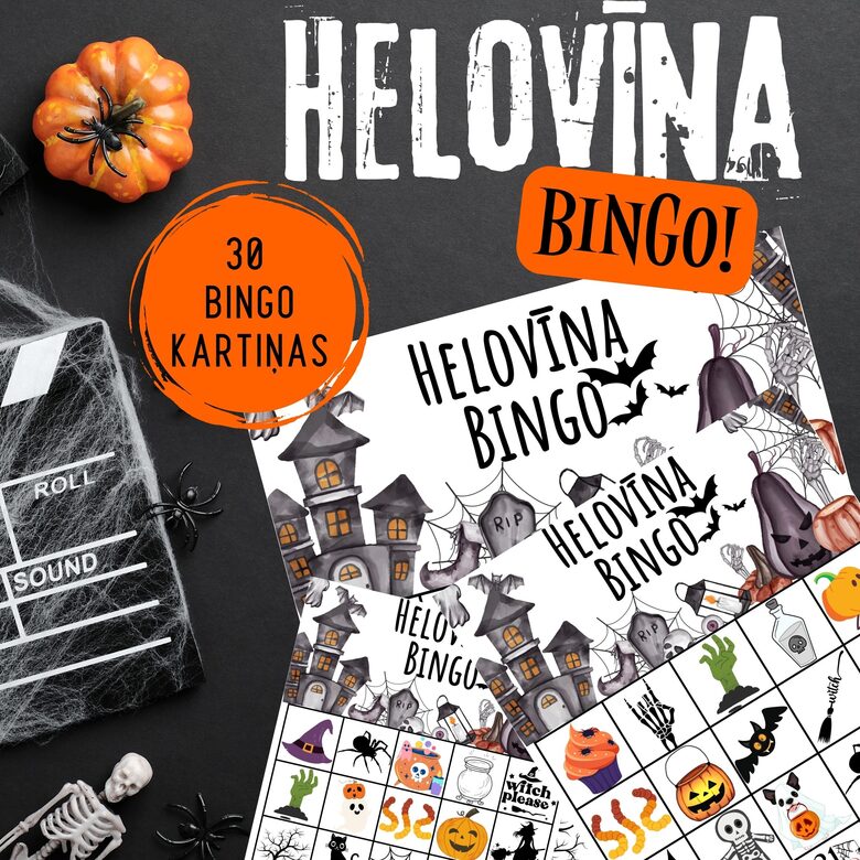 Spēle "Helovīna Bingo", digitāls PDF fails